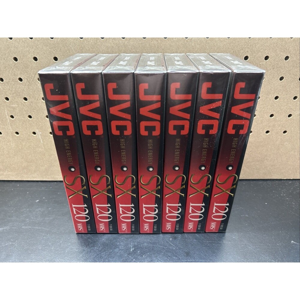 Lot of 7 JVC T-120SX High Performance Blank VHS Tapes New Sealed